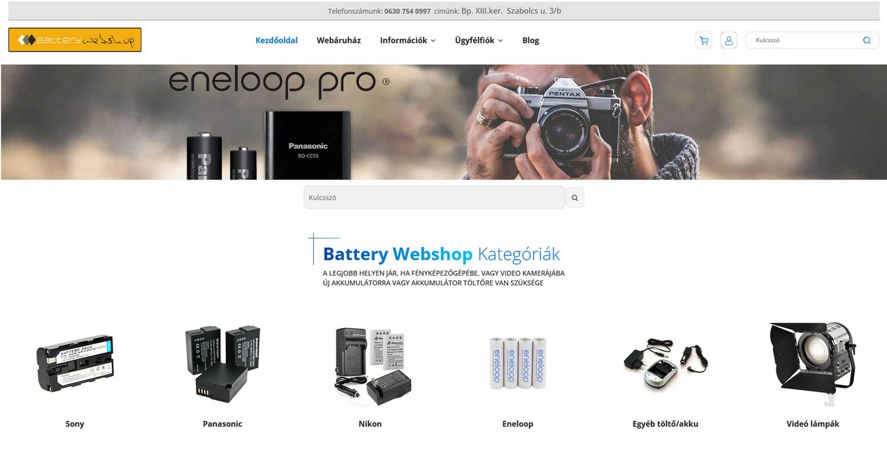 Battery webshop