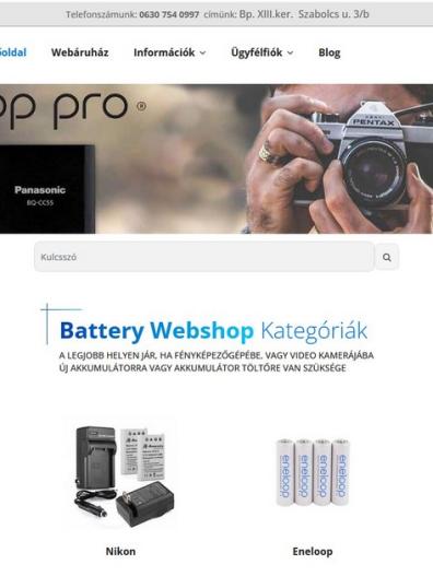 Battery webshop